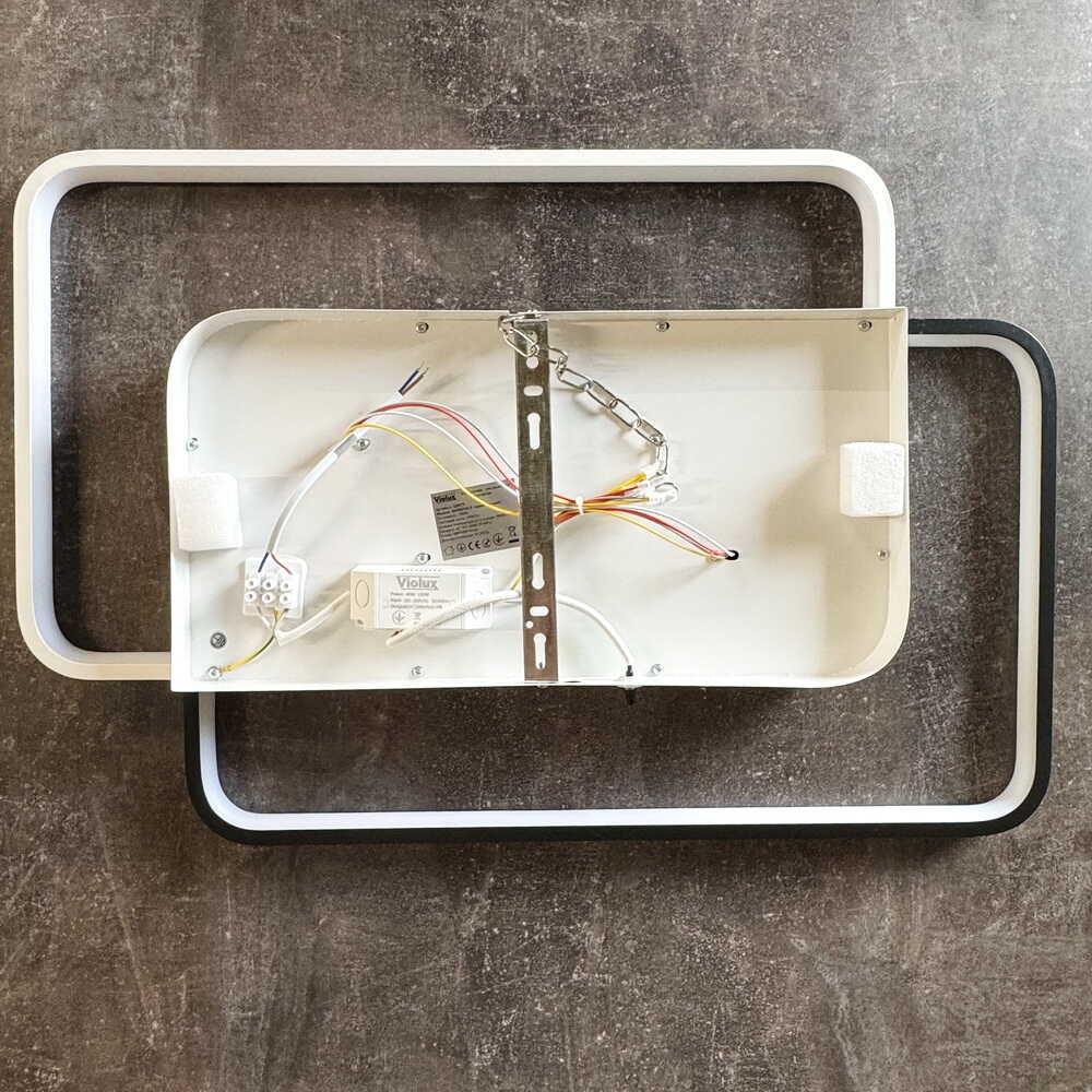 Светильник LED smart DOMINO-P с пультом 100Вт 3000-5000K 5500Lm Прямоугольный Черно-белый 220575